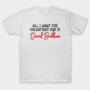 All I want for Valentines Day is David Beckham T-Shirt